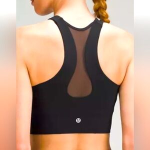 lululemon mesh-back train Black Sports Bra size 8 PTP 15” NWT